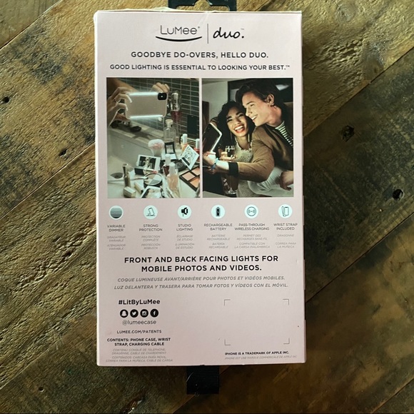 LuMee Duo Selfie Glitter Marble Pink IPhone Case - Picture 3 of 12